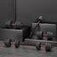 Everfit 30kg Adjustable Dumbbell Set 4in1 Barbell Weight Plates Home Workout