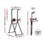 Everfit Chin Up Tower Pull Up Station Adjustable Dip Station Folding Home Gym Black