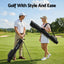 Everfit Golf Stand Bag Lightweight Sunday Pitch And Putt Bag Black