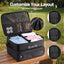 Everfit Golf Storage Bag 2-Tier Trunk Organizer with Ventilated Shoe Compartment Black