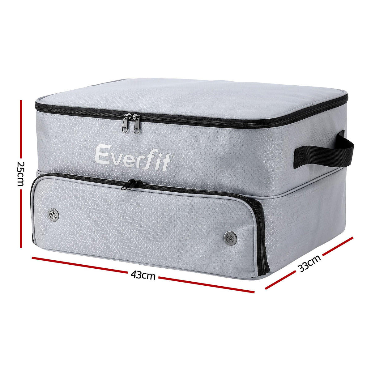 Everfit Golf Storage Bag 2-Tier Trunk Organizer with Ventilated Shoe Compartment Grey