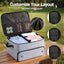 Everfit Golf Storage Bag 2-Tier Trunk Organizer with Ventilated Shoe Compartment Grey