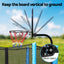 Everfit Kids Basketball Hoop with Ball and Pump Fit for Trampoline 25mm-32mm Poles Black