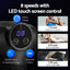 Everfit Massage Gun 8 Speed 4 Heads Vibration Muscle Massager Chargeable Black