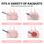 Everfit Tennis Tote Bag Gym Bag Sports Duffle Bags Holds 2 Rackets Pink
