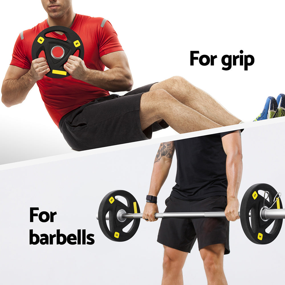 Everfit Weight Plates Olympic 5kg Dumbbells Barbells Plate Weight Lifting Home