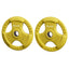 Everfit Weight Plates Olympic 20kgx2 Dumbbell Barbell Plate Weight Lifting Home Gym Yellow
