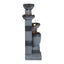 Gardeon Solar Fountain Water Feature Outdoor Fountain Indoor 4-Tier Bowl Cascading Grey