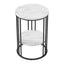 Artiss Coffee Table 2-Tier Round Marble Effect