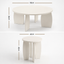 Artiss Coffee Table Set of 2 High Gloss Round Side Bedside Table Wood Living Room Cream