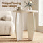 Artiss Coffee Table Set of 2 High Gloss Round Side Bedside Table Wood Living Room Cream