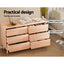 Artiss 6 Chest of Drawers Cabinet Dresser Table Tallboy Storage Bedroom Pine