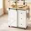 Artiss Kitchen Island Trolley Rolling Serving Cart Storage Drawer Cabinet 100cm