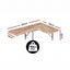 Artiss Floating Wall Shelf Corner Shelves Set of 4 Wood