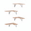 Artiss Floating Wall Shelf Corner Shelves Set of 4 Wood