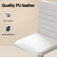 Artiss Computer Desk Office Chair Set PU Leather Home Study Table 100cm White