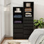 Artiss 3 Chest of Drawers Tallboy Cabinet Black