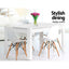 Artiss Dining Table Rectangular 4 Seater 120CM White Natu