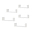 Artiss Floating Wall Shelves Set of 5 Mounted U-Shape Display Ledge, White