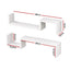 Artiss Set of 2 Floating Shelves Wall Mounted S-Shape Display Ledge, White
