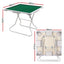 Folding Mahjong Table for Home with 4 Drawers and Cup Holders Green