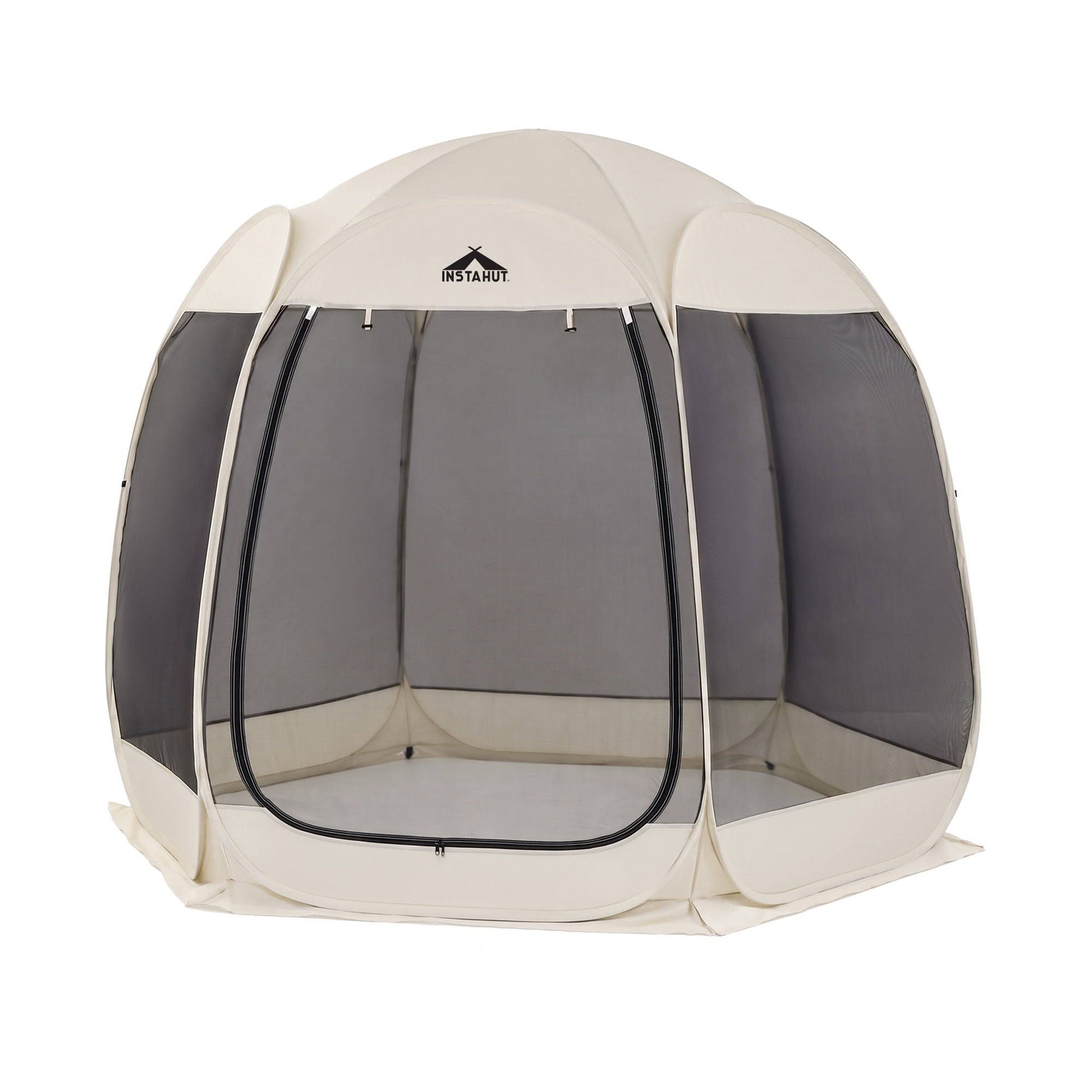 Instahut Gazebo Pop Up Tent 2.7x1.35m Outdoor Marquee Camping Screen 6 Sided