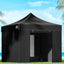 Instahut Gazebo Pop Up Marquee 3x3m Folding Tent Wedding Gazebos 500D Black