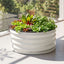 Green Fingers Self Watering Round Garden Bed Galvanised for Balcony Deck 60x60x30cm
