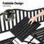Gardeon Outdoor Garden Bench Seat Loveseat Steel Foldable Table Patio Furniture Black