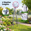Gardeon Garden Windmill Metal Weather Station with Rain Gauge 243cm Silver