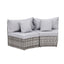 Gardeon 2 PCS Outdoor Sofa Set Rattan Modular Chair Garden Patio Furniture Grey