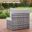 Gardeon 2 PCS Outdoor Sofa Set Rattan Modular Chair Garden Patio Furniture Grey
