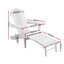 Gardeon 2PC Adirondack Outdoor Chairs Wood Foldable Sun Lounge Patio Furniture