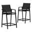 Gardeon 2PC Outdoor Bar Stools Steel Dining Chairs Patio Furniture Garden Black