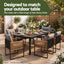 Gardeon 2PC Outdoor Dining Chair Wicker Patio Armchair Cushion Garden Furniture