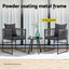 Gardeon 2PC Outdoor Dining Chairs Woven Rope Chair Patio Furniture Garden Steel