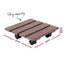 Gardeon 2PC Plant Carts HDPE Plant Caddy With Lockable Wheels Rolling Brown