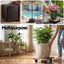 Gardeon 2PC Plant Carts HDPE Plant Caddy With Lockable Wheels Rolling Brown