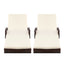Gardeon 2PC Sun Lounge Wicker Lounger Outdoor Furniture Beach Chair Patio Adjustable Cushion Brown