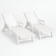 Gardeon 2PCS Sun Lounge Lounger Beach Chair HDPE Patio Outdoor Furniture with Wheels White