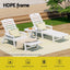 Gardeon 2PCS Sun Lounge Lounger Beach Chair HDPE Patio Outdoor Furniture with Wheels White