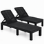 Gardeon 2X Foldable Sun Lounges Outdoor Recliner Patio Beach Chair Rattan Black