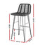 Gardeon 2x Outdoor Bar Stools Rattan Black