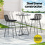 Gardeon 2x Outdoor Bar Stools Rattan Black