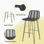 Gardeon 2x Outdoor Bar Stools Rattan Black
