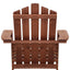 Gardeon 3PC Adirondack Outdoor Table and Chairs Wooden Beach Chair Brown