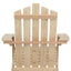 Gardeon 3PC Adirondack Outdoor Table and Chairs Wooden Beach Chair Natural