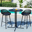 Gardeon 3PC Outdoor Bar Set Stools Dining Chairs Table Patio Furniture Bistro Set Black