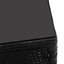 Gardeon 3PC Outdoor Bistro Set Patio Furniture Wicker Chairs Table Cushion All Black