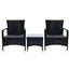 Gardeon 3PC Outdoor Bistro Set Patio Furniture Wicker Setting Chairs Table Luca
